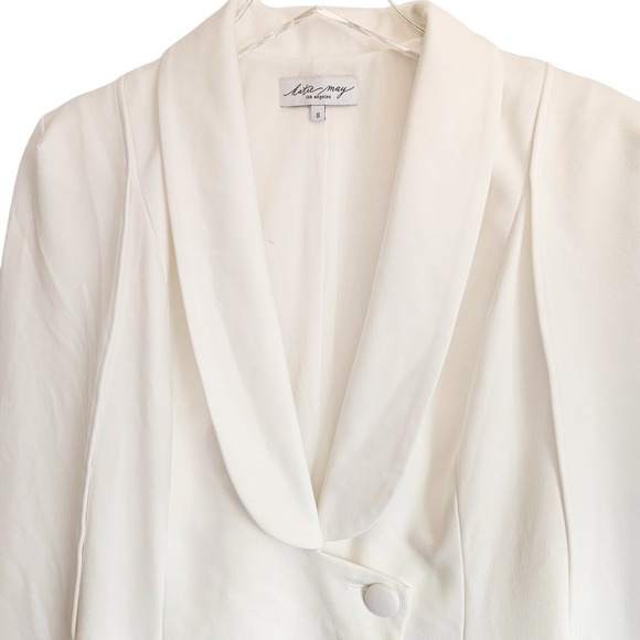 Katie May Boss Lady Cape Blazer Mini Dress Ivory White Small‎ - Picture 6 of 16